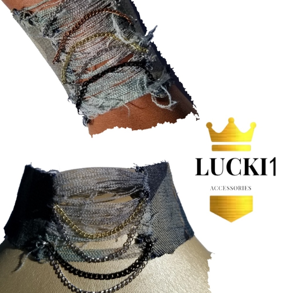 Sexy Hot Chain Navy Blue Jean Green Camouflage Bra